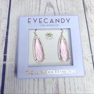 Eye Candy 14K Gold Plated Pink Bling Earrings